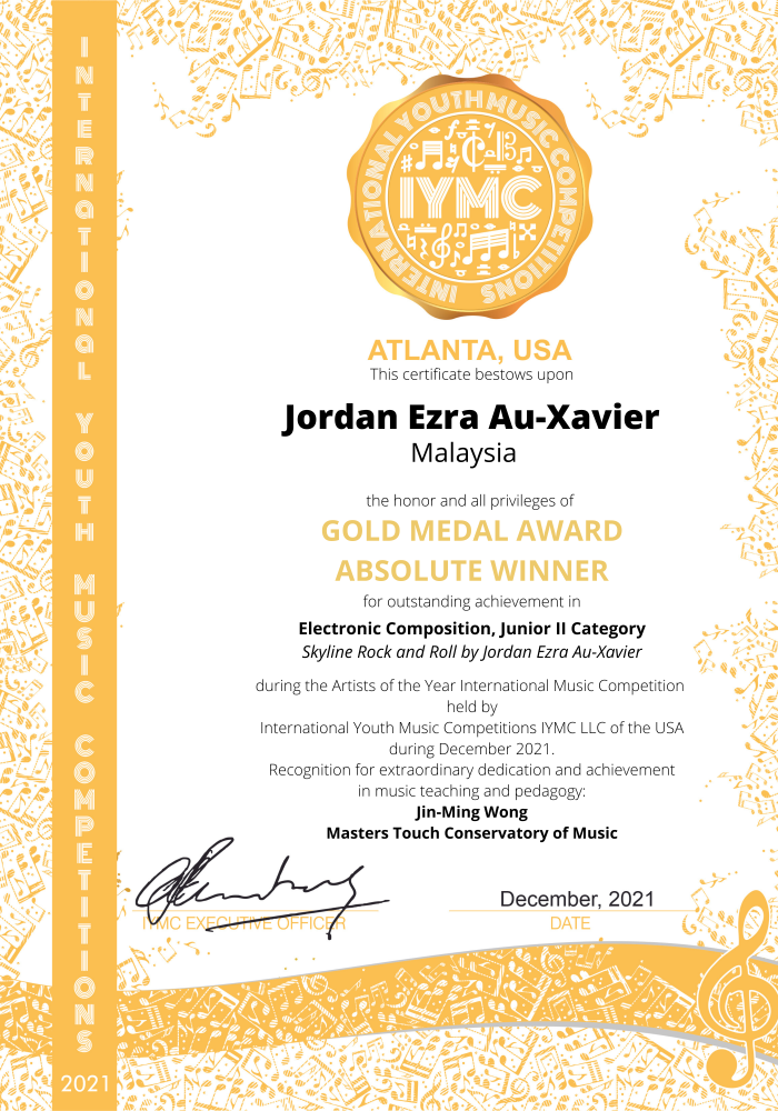 Jordan Ezra Au-Xavier GOLD medal AWARD (5)